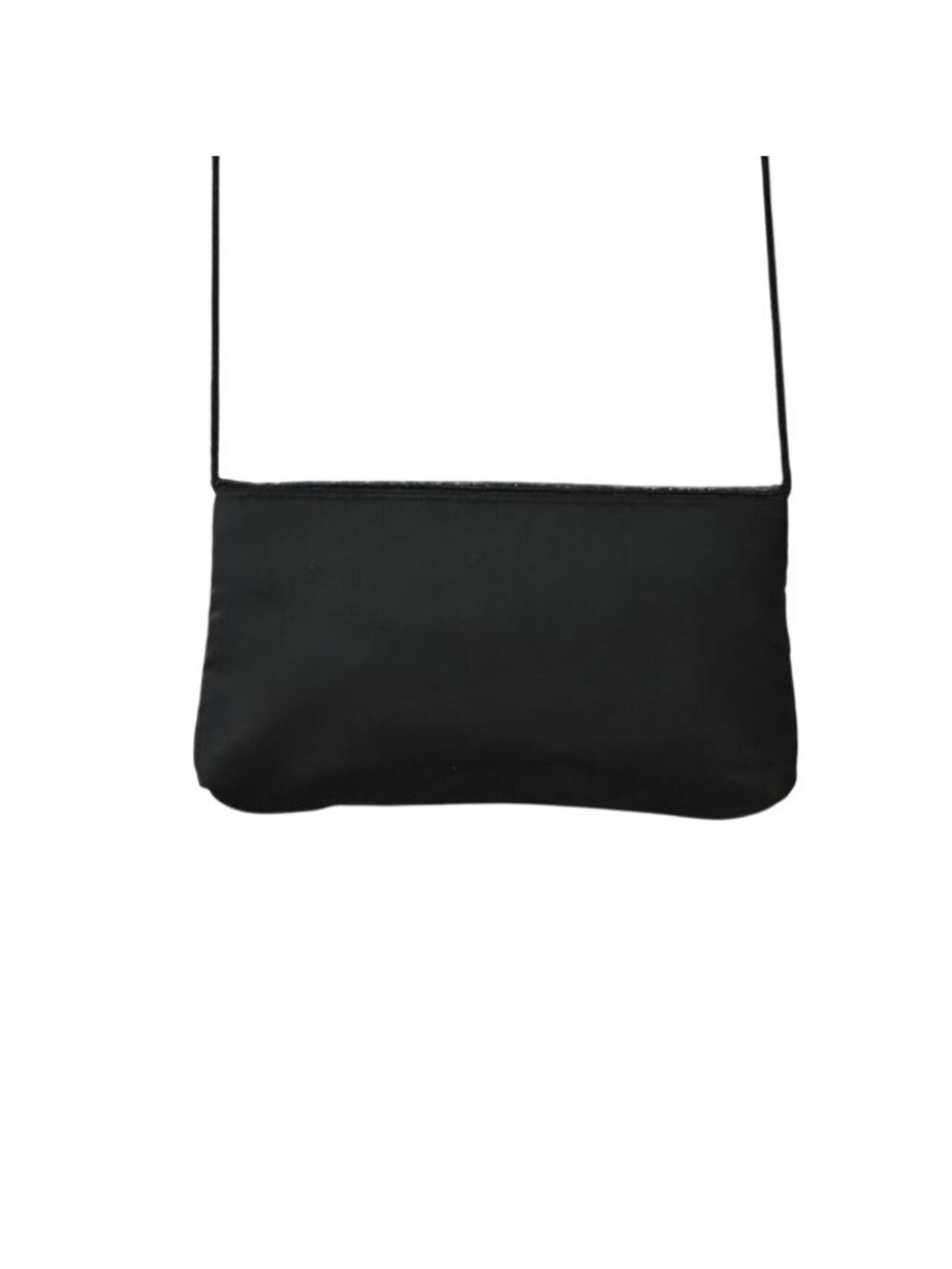 Cadaz Black Beaded Evening Bag Crossbody Clutch Flap Design Rope Prom Formal - Picture 5 of 9